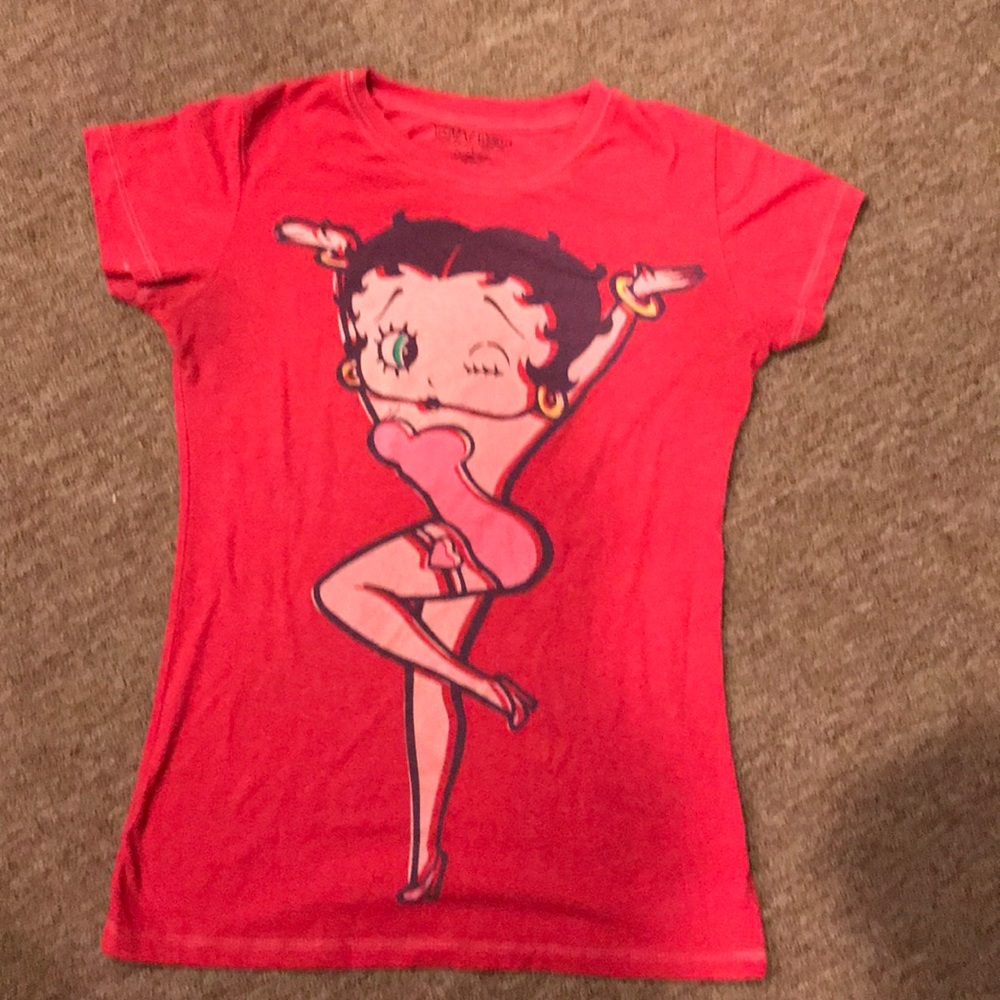 5/$25 Red Betty Boop Graphic Tee